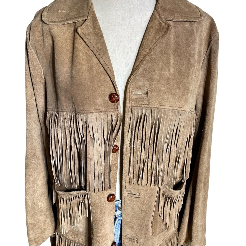 Vintage Leather Fringe Jacket - Picture 2 of 6